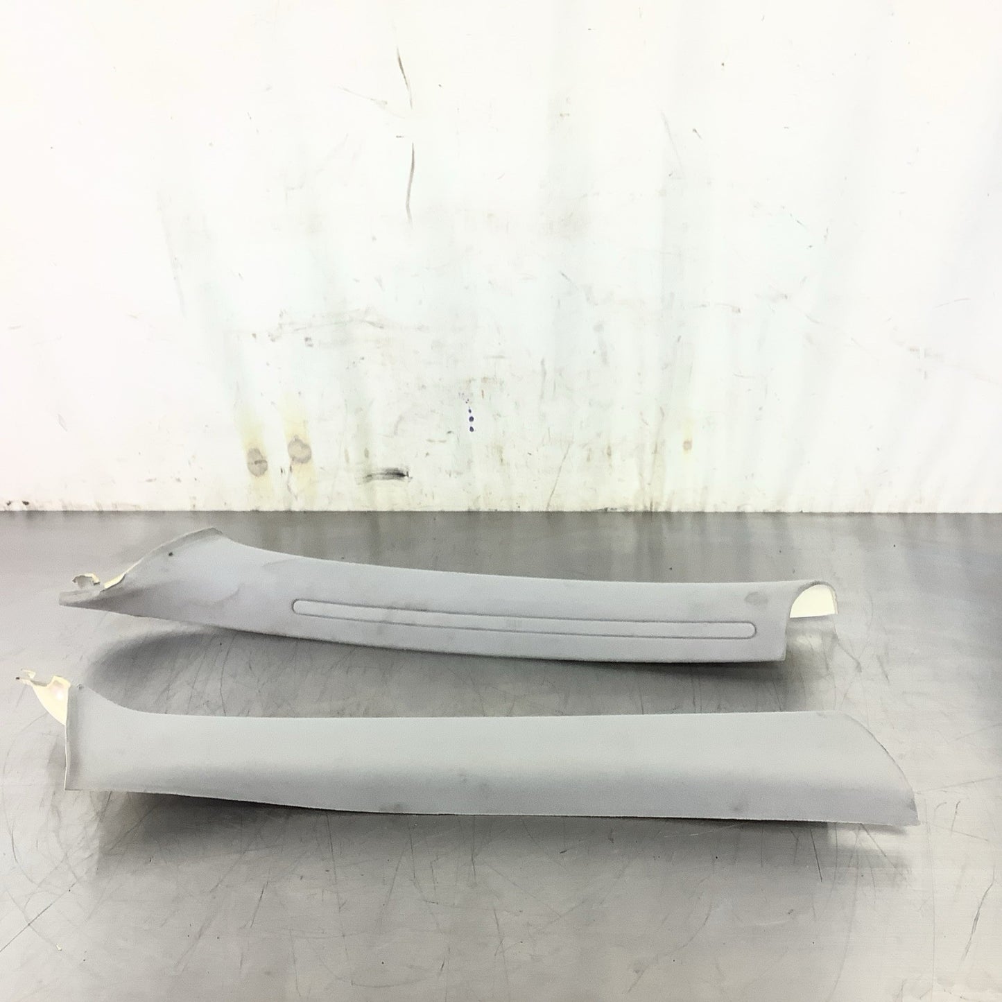 2001-2006 BMW E46 COUPE FRONT INTERIOR A PILLAR TRIM PANEL GRAY SET COMPLETE