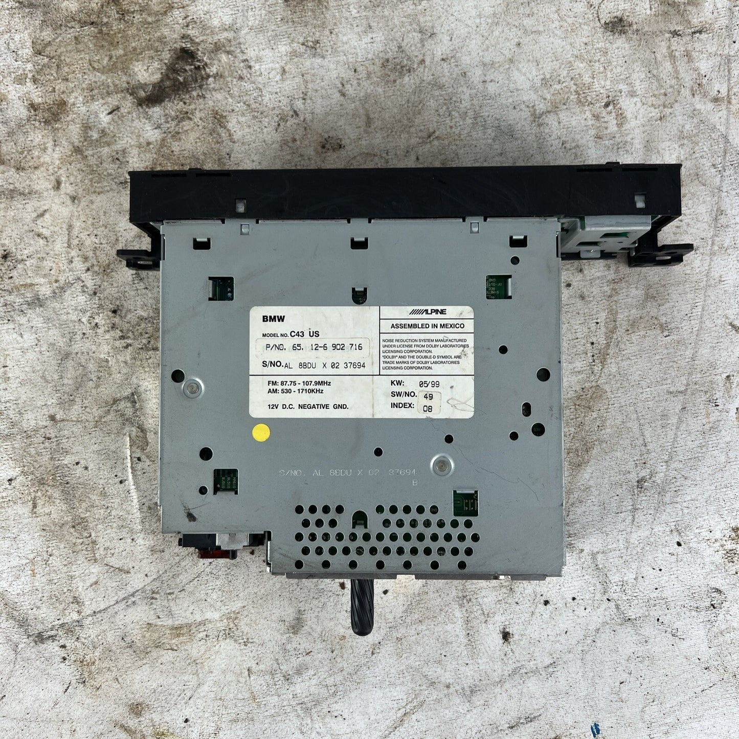 Audio Equipment Radio Am-fm-cassette Fits 99-00 BMW 323i E46 OEM