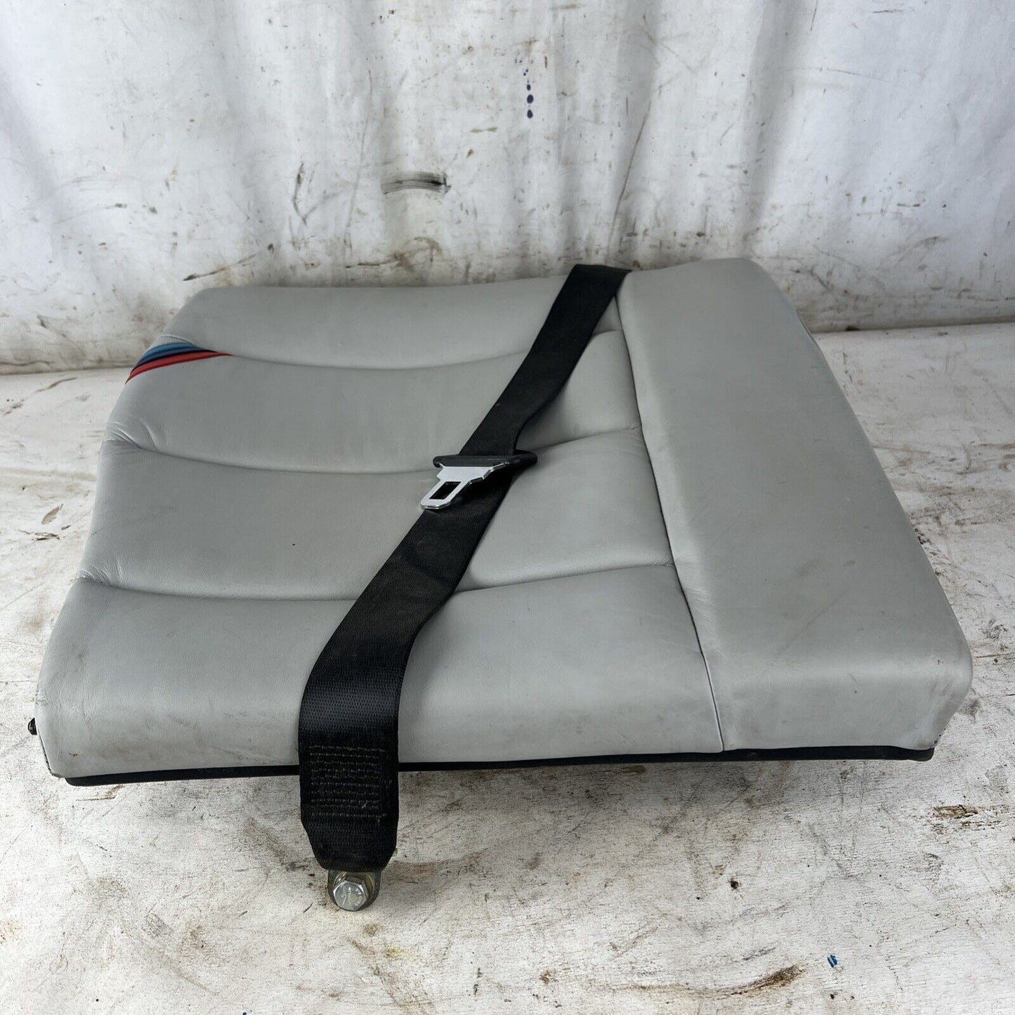 Used BMW E36 M3 Coupe 2dr Rear leather Seat Backs Vader Dove Grey M Srtipe