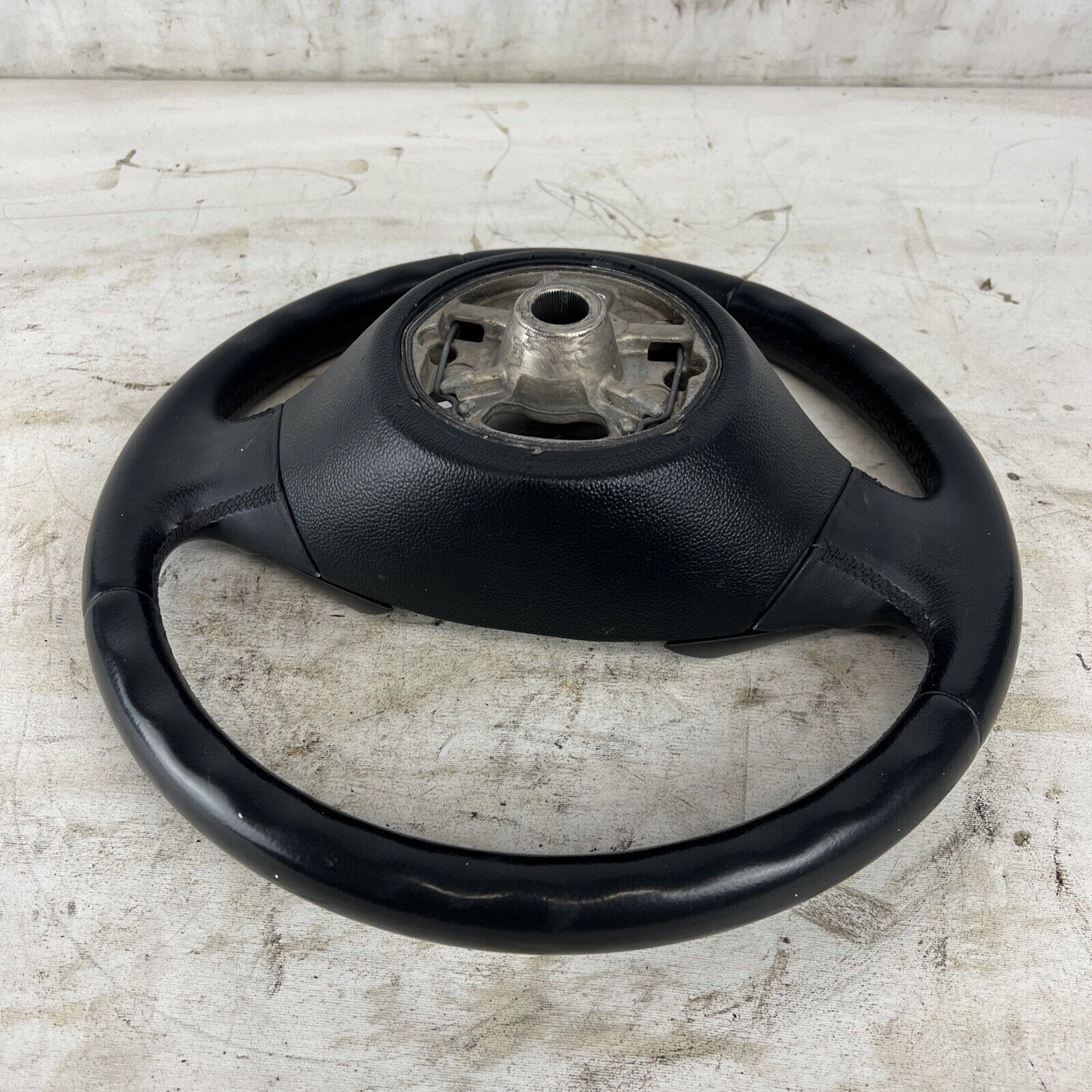 ✅ 06-11 BMW 325I E90 OEM STEERING WHEEL W/ CONTROLS STITCHES BLACK LEATHER