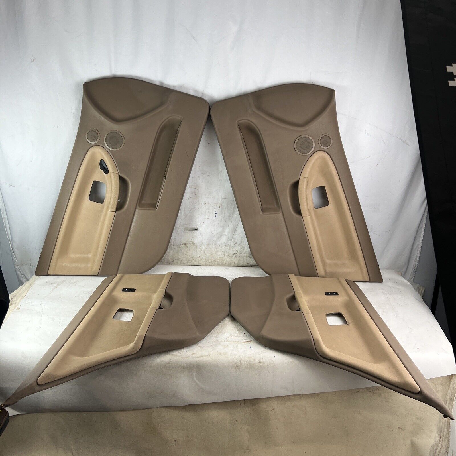 1993-1998 BMW E36 SEDAN FRONT & REAR TAN BEIGE DOOR PANELS BEG DOORS (4) #121