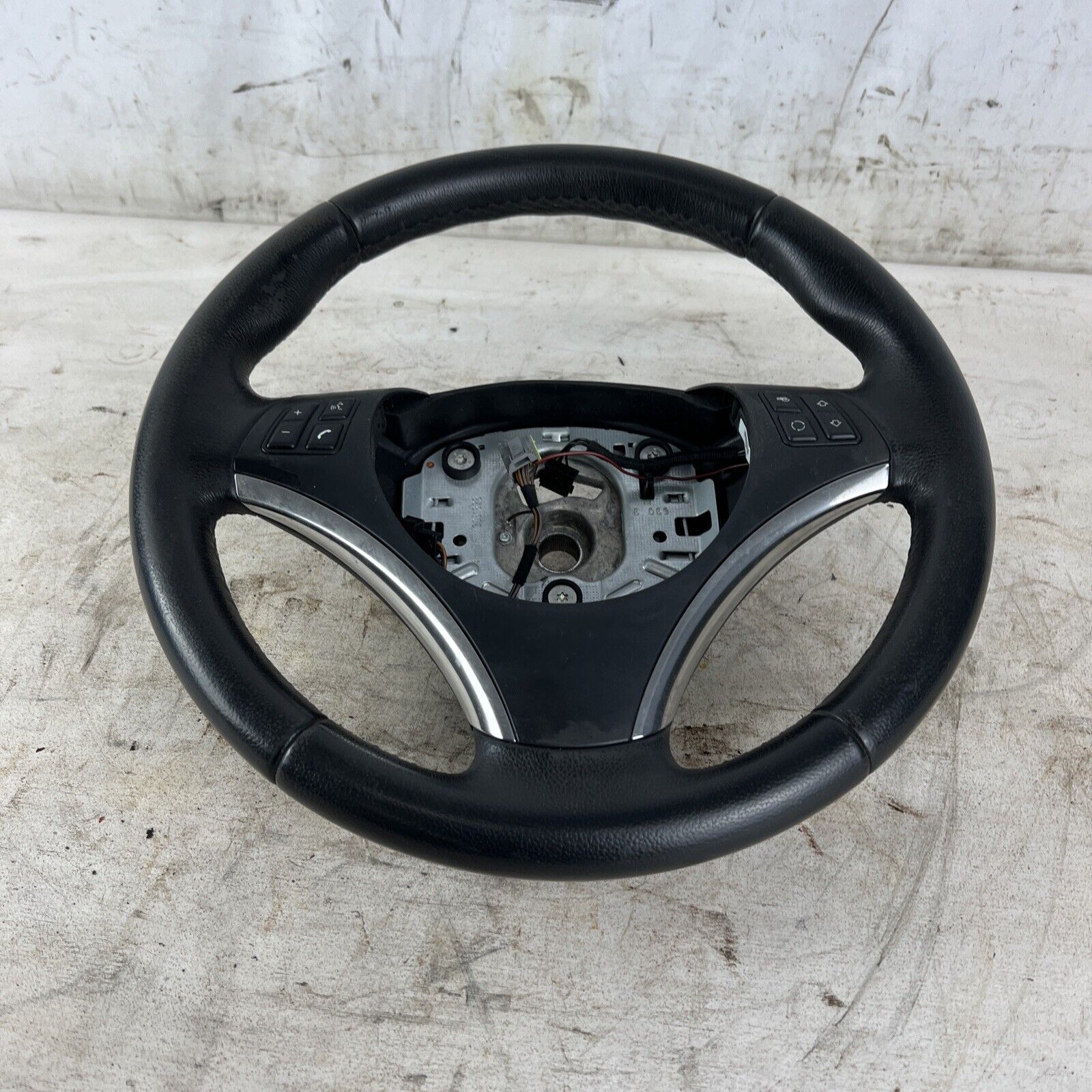 ✅ 07-11 OEM BMW E82 E90 E92 E93 X1 328 335 Sport Leather Steering Wheel Black MT