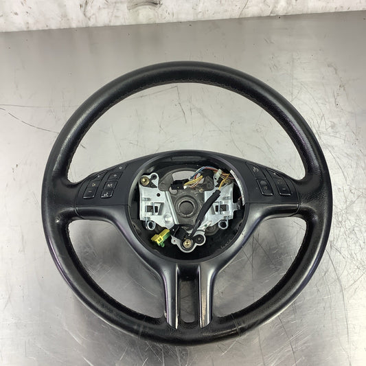 99-06 BMW E46 3 Series Multifunctional Sport Steering Wheel Leather Black OEM✅