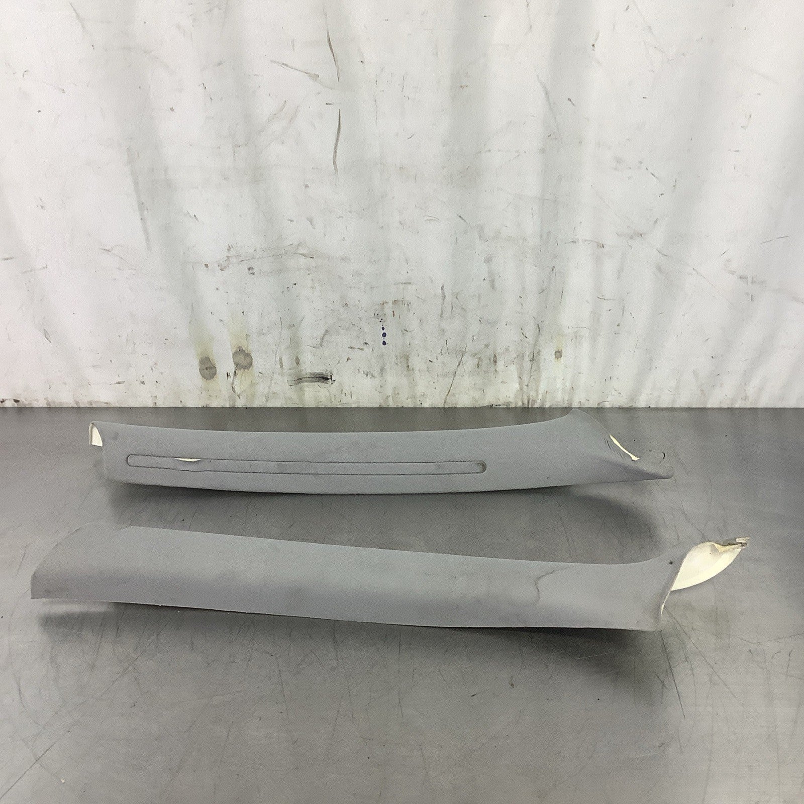 2001-2006 BMW E46 COUPE FRONT INTERIOR A PILLAR TRIM PANEL GRAY SET COMPLETE