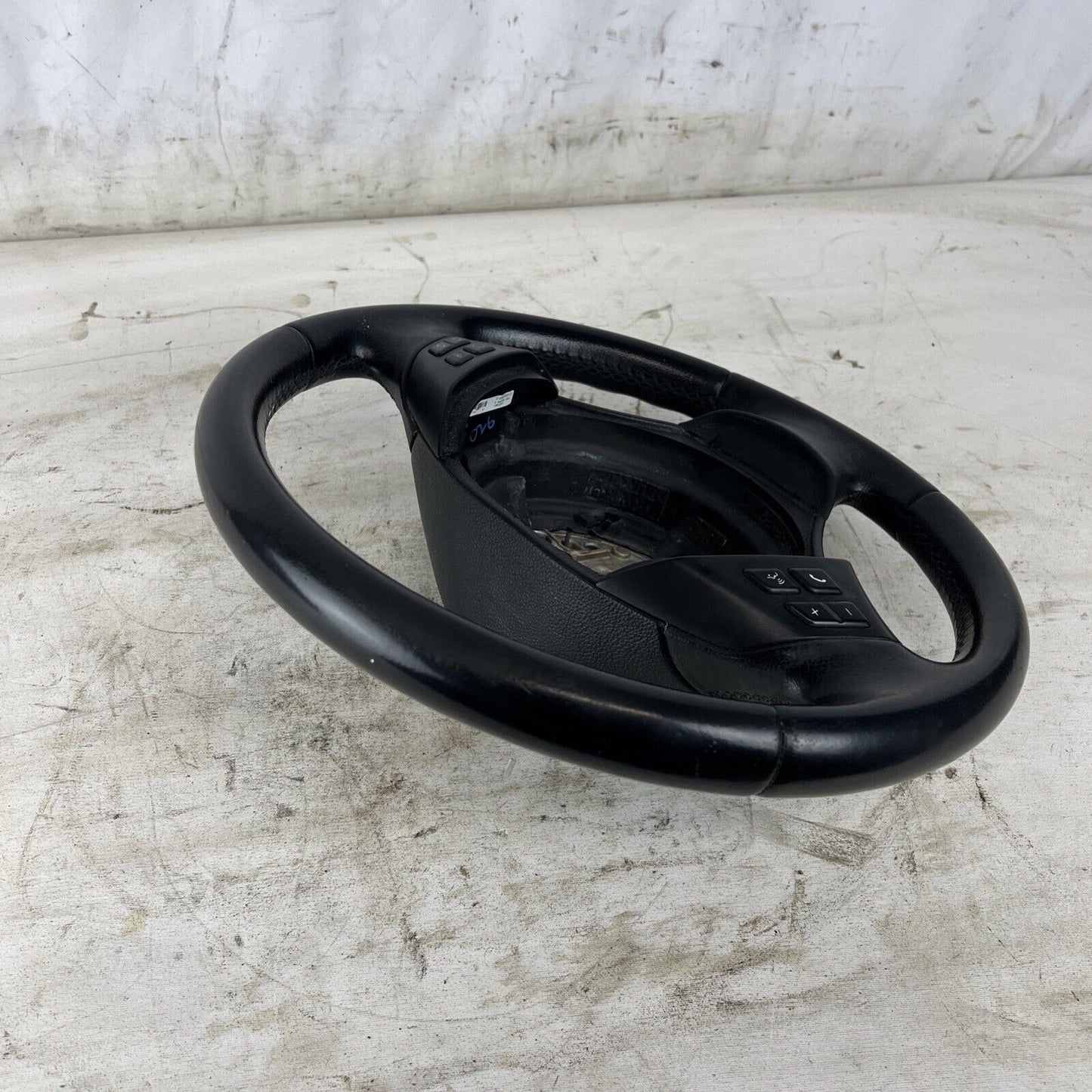 ✅ 06-11 BMW 325I E90 OEM STEERING WHEEL W/ CONTROLS STITCHES BLACK LEATHER