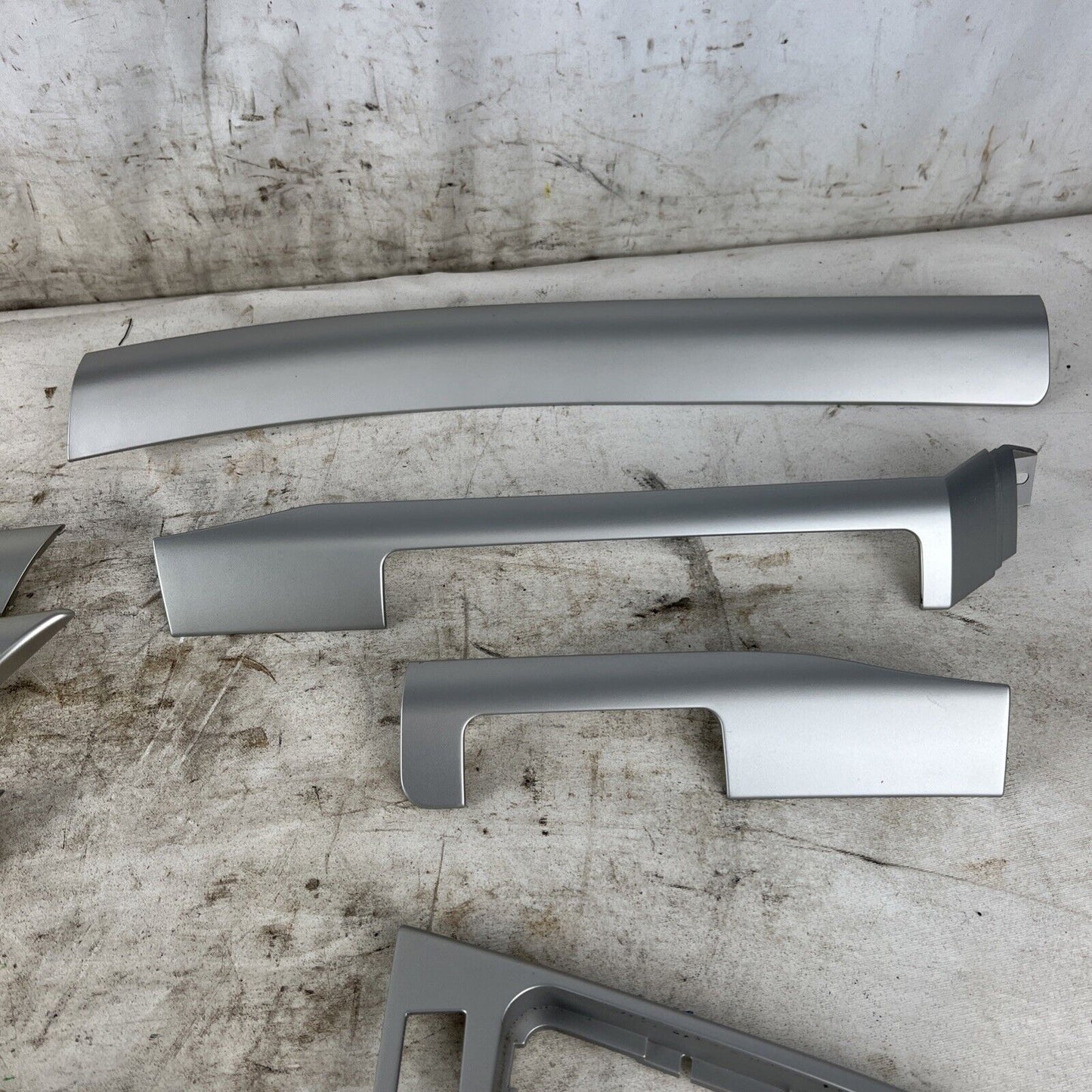 BMW 3 E46 Silver Interior Trim Center Console Panel Moldings LHD Set - OEM!