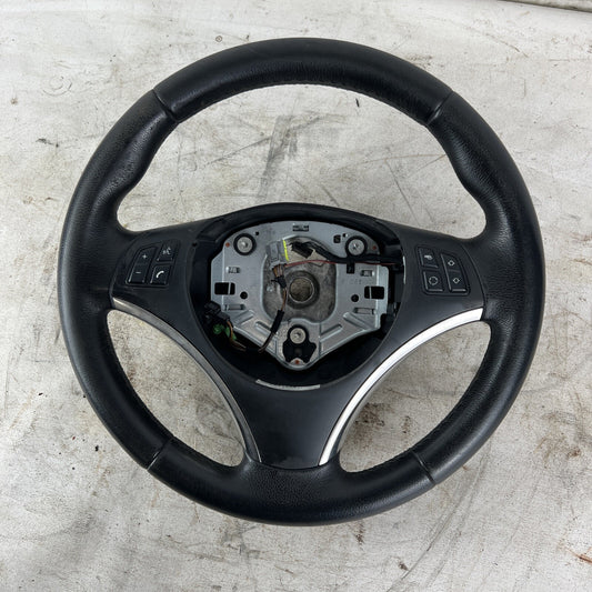 ? 07-11 OEM BMW E82 E90 E92 E93 X1 328 335 Sport Leather Steering Wheel Black MT