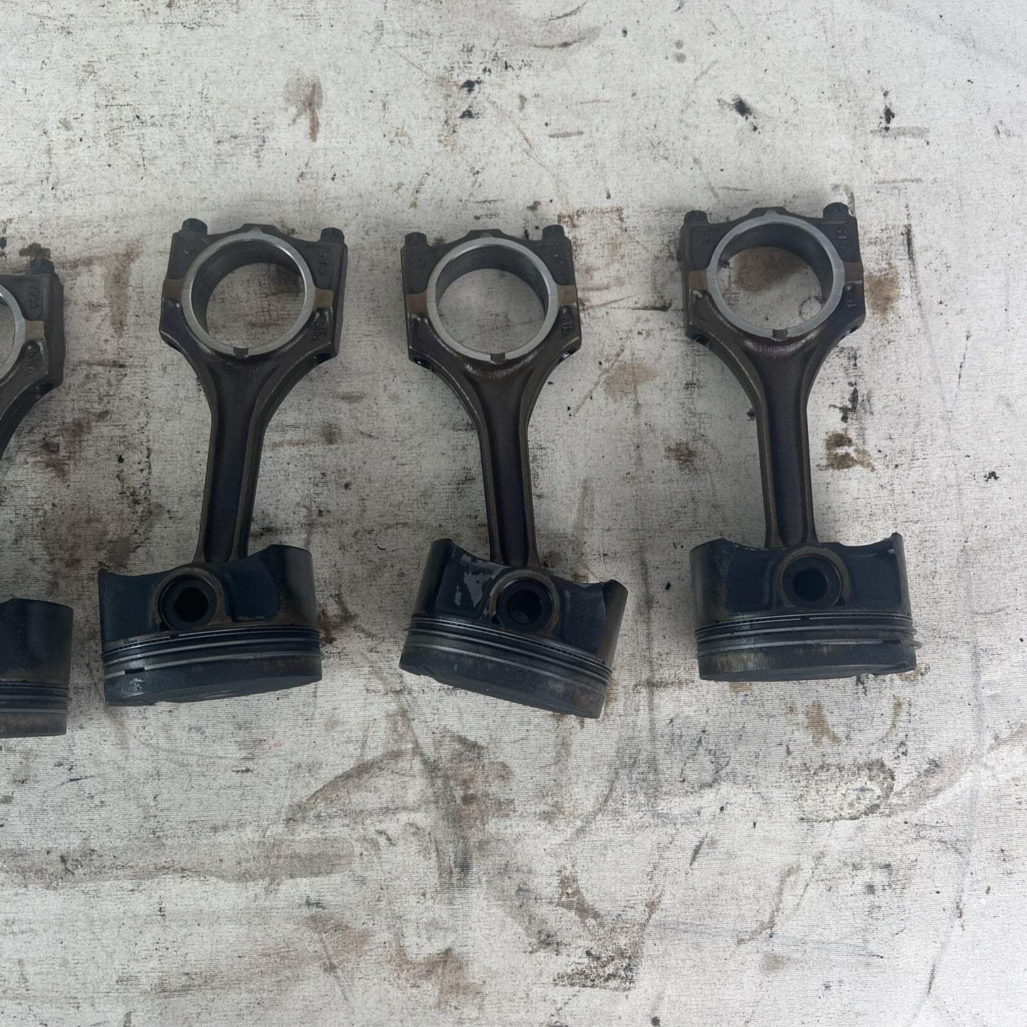 BMW E36 M52B28 Set of 6 Engine Pistons & Connecting Rods 2.8L #040