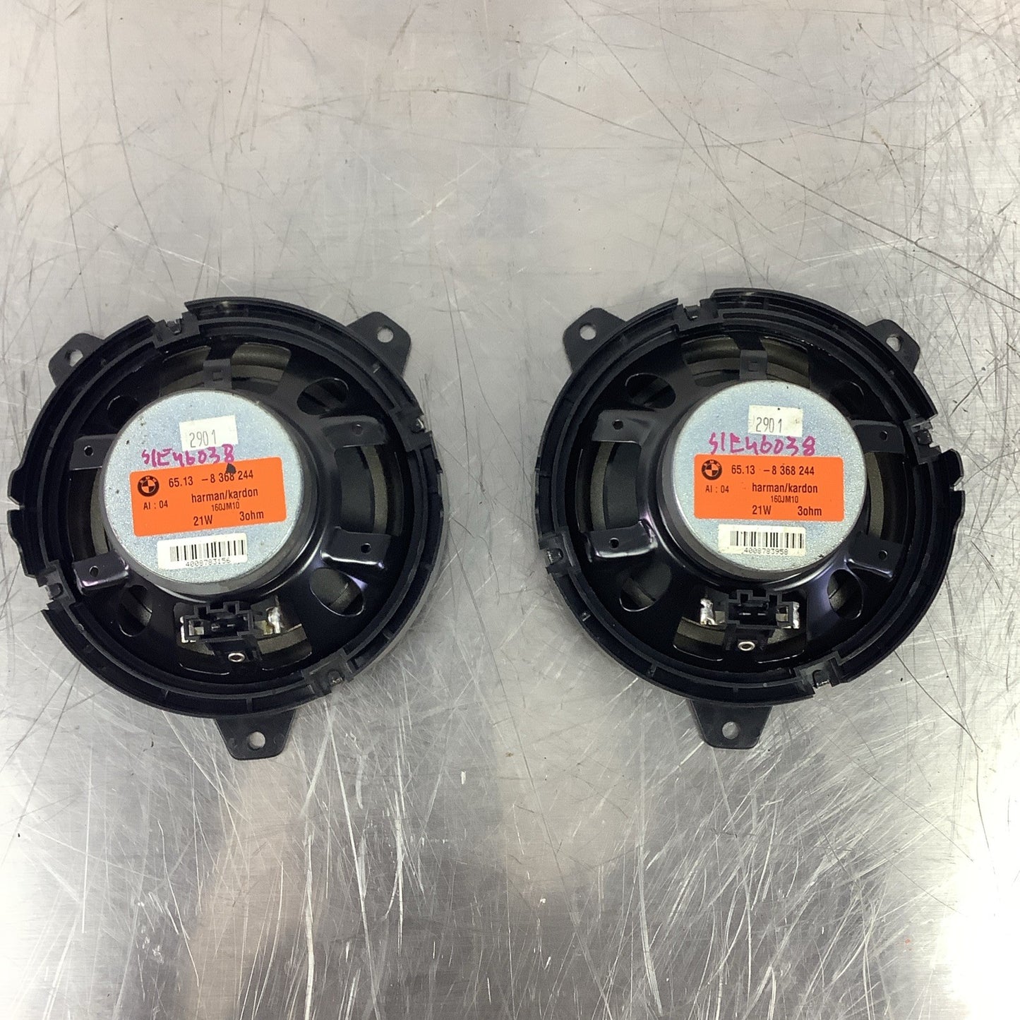 01-06 BMW E46 M3 HARMON KARDON DOOR / REAR DECK SPEAKERS 8368244 PAIR