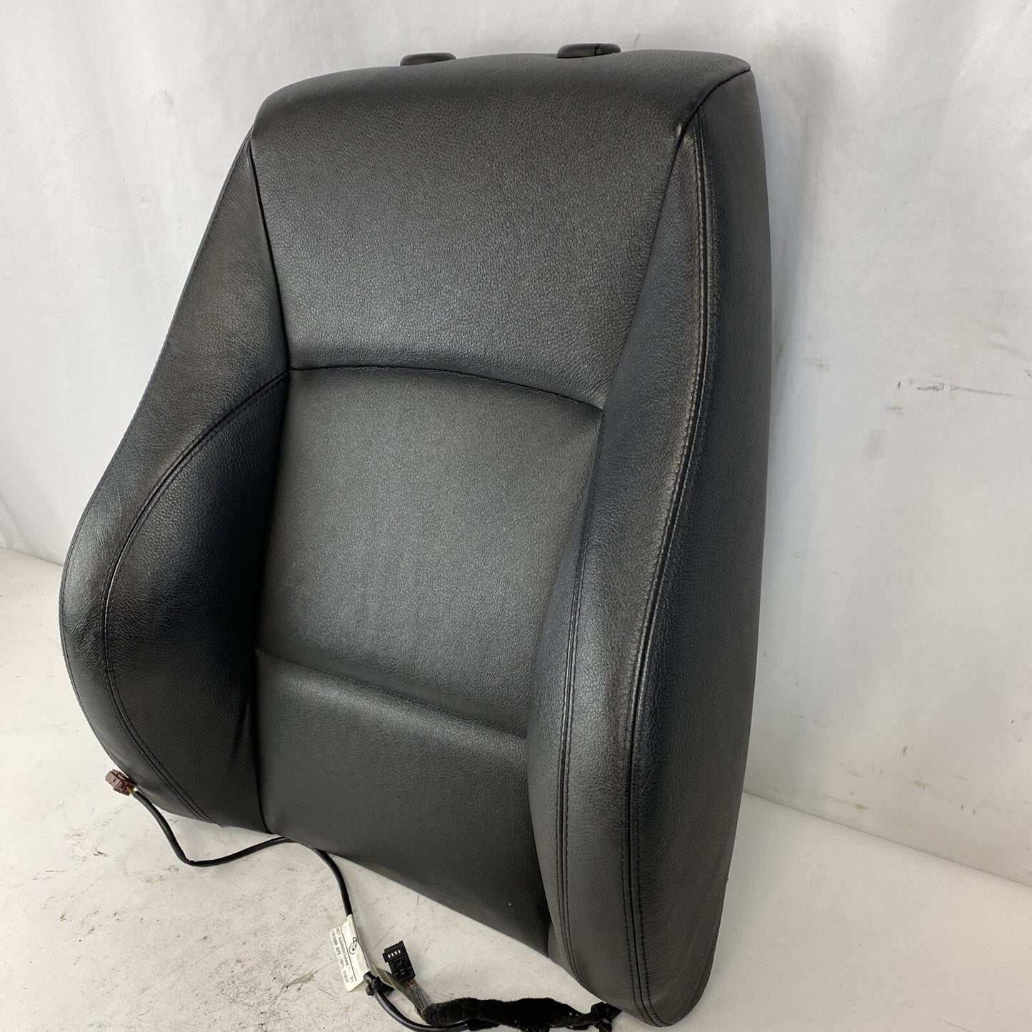 06-08 BMW E90 Front Right Sport Seat Back Black Dakota Leather Heated OEM