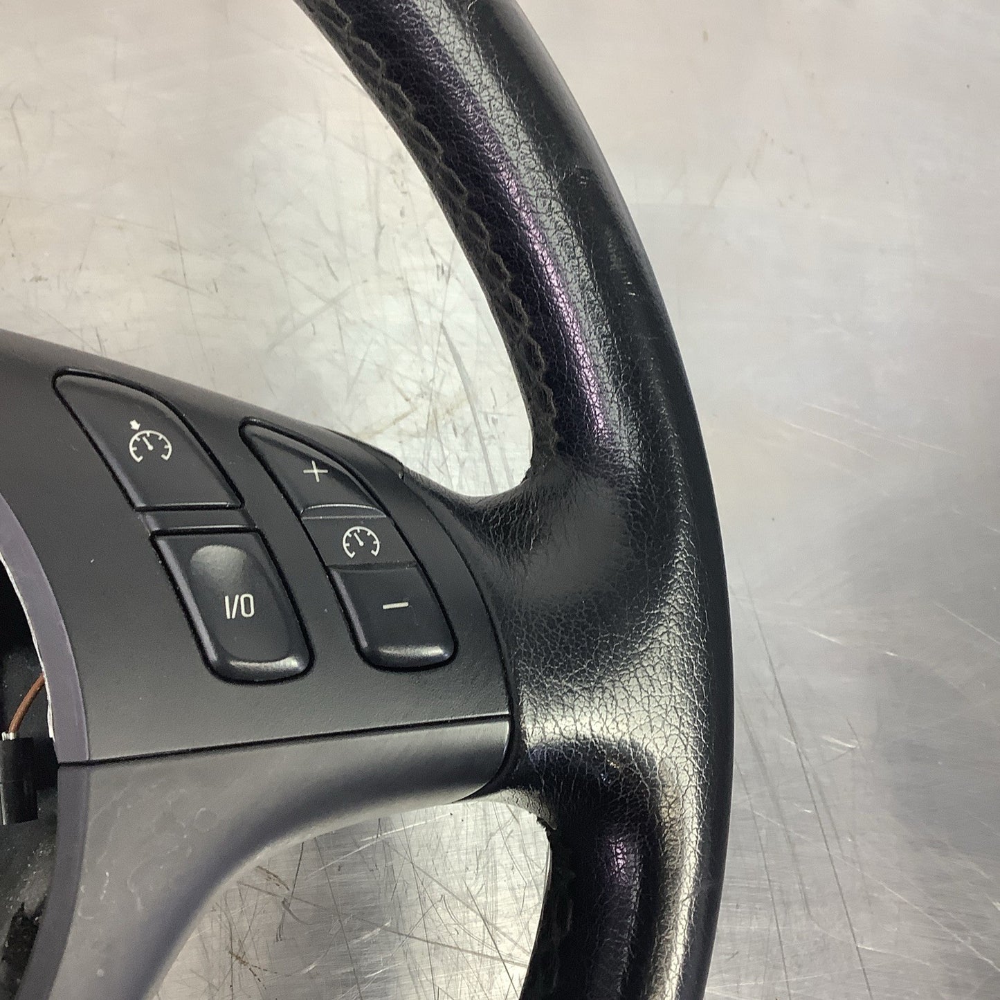 BMW E46 325Ci 330i OEM Sport 3 Spoke Multi Function Steering Wheel Black Leather