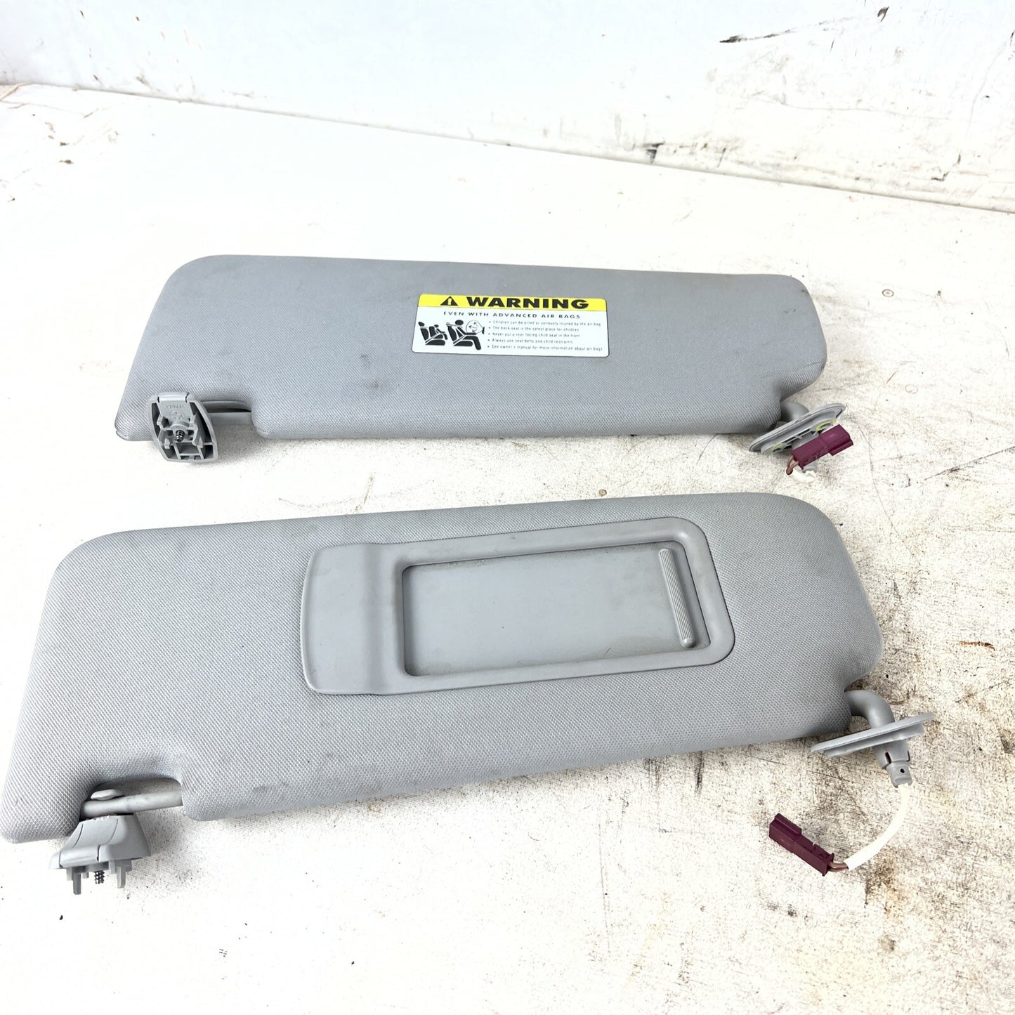 2007 - 2012 BMW 3 SERIES E92 COUPE SUN VISOR SHADE W MIRROR LEFT RIGHT SET OEM